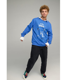 Світшот чоловічий OVERSIZE /no flis/