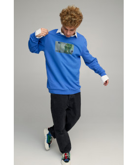 Світшот чоловічий OVERSIZE /no flis/